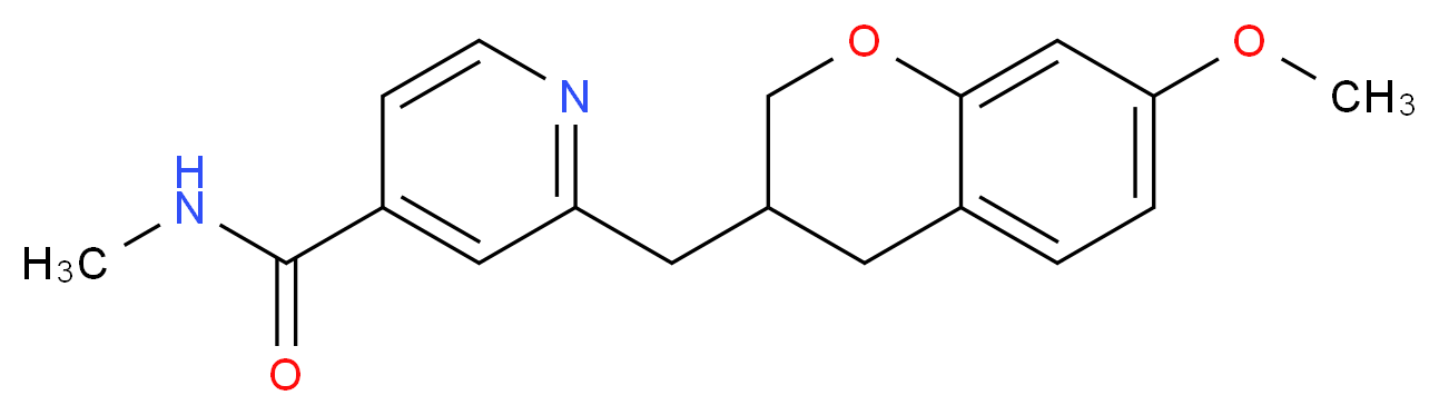 2-[(7-methoxy-3,4-dihydro-2H-chromen-3-yl)methyl]-N-methylisonicotinamide_Molecular_structure_CAS_)