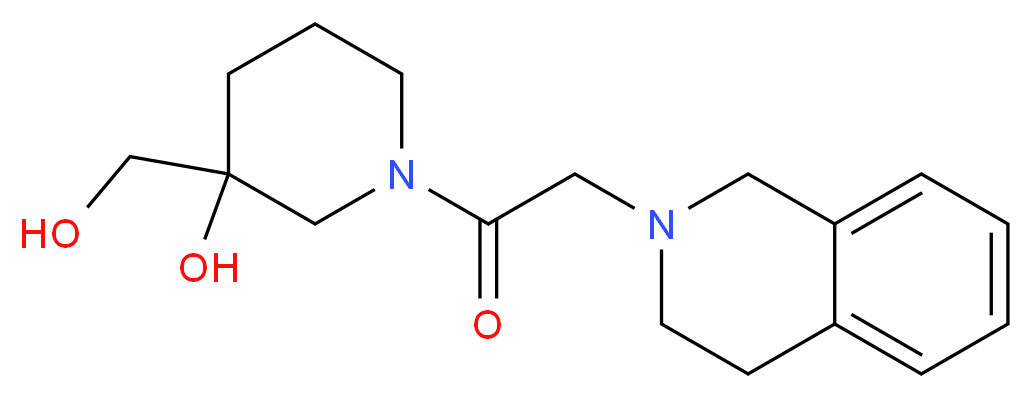 1-(3,4-dihydro-2(1H)-isoquinolinylacetyl)-3-(hydroxymethyl)-3-piperidinol_Molecular_structure_CAS_)