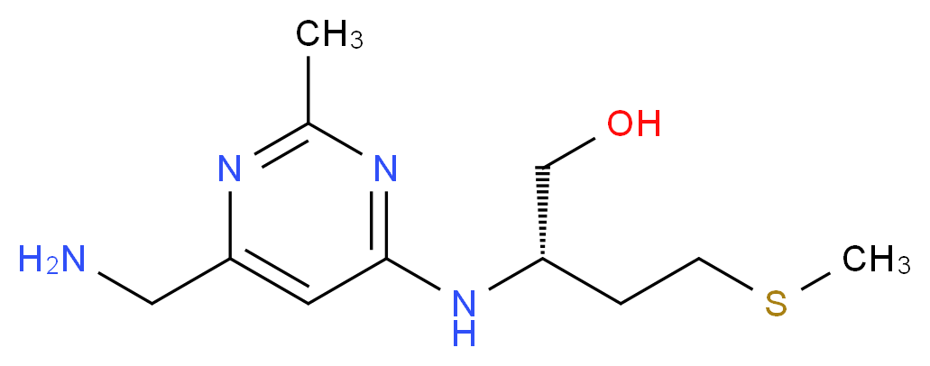 (2S)-2-{[6-(aminomethyl)-2-methylpyrimidin-4-yl]amino}-4-(methylthio)butan-1-ol_Molecular_structure_CAS_)