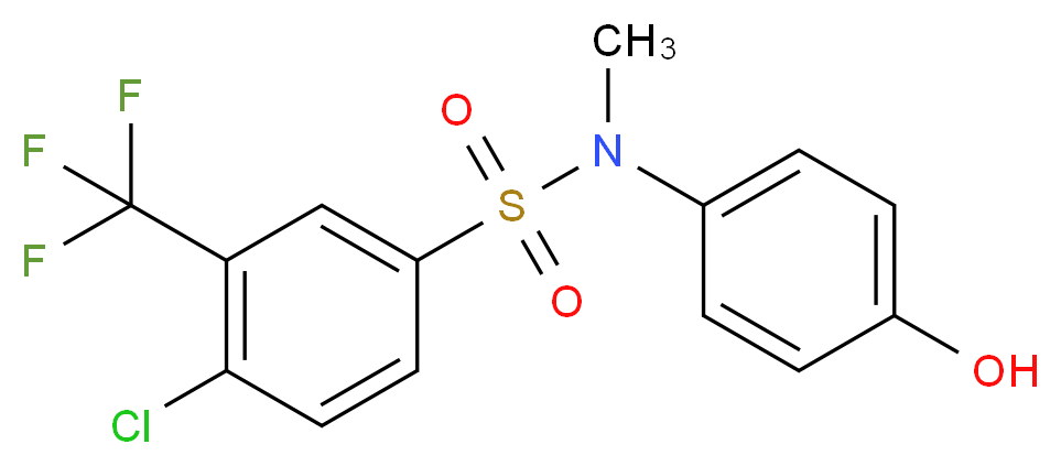 4-Chloro-N-(4-hydroxy-phenyl)-N-methyl-3-trifluoromethyl-benzenesulfonamide_Molecular_structure_CAS_)