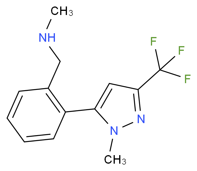 N-Methyl-2-[1-methyl-3-(trifluoromethyl)-1H-pyrazol-5-yl]benzylamine 97%_Molecular_structure_CAS_898598-62-4)