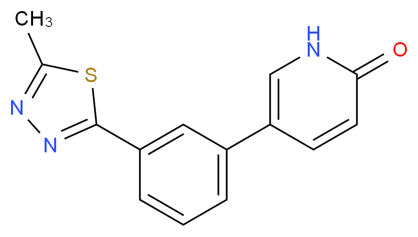 5-[3-(5-methyl-1,3,4-thiadiazol-2-yl)phenyl]pyridin-2(1H)-one_Molecular_structure_CAS_)