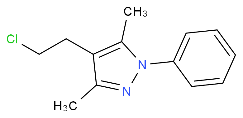 4-(2-chloroethyl)-3,5-dimethyl-1-phenyl-1H-pyrazole_Molecular_structure_CAS_)