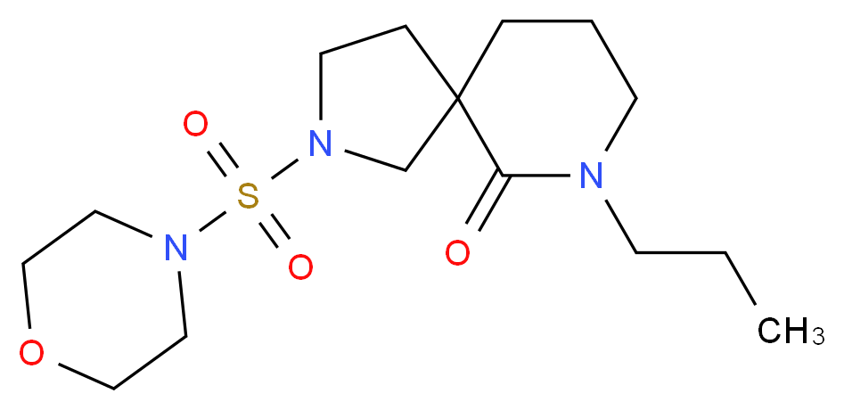 2-(morpholin-4-ylsulfonyl)-7-propyl-2,7-diazaspiro[4.5]decan-6-one_Molecular_structure_CAS_)
