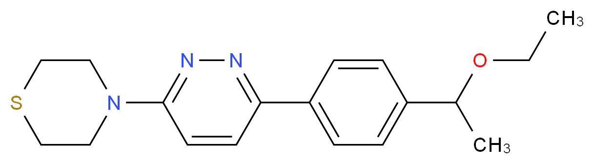 4-{6-[4-(1-ethoxyethyl)phenyl]pyridazin-3-yl}thiomorpholine_Molecular_structure_CAS_)