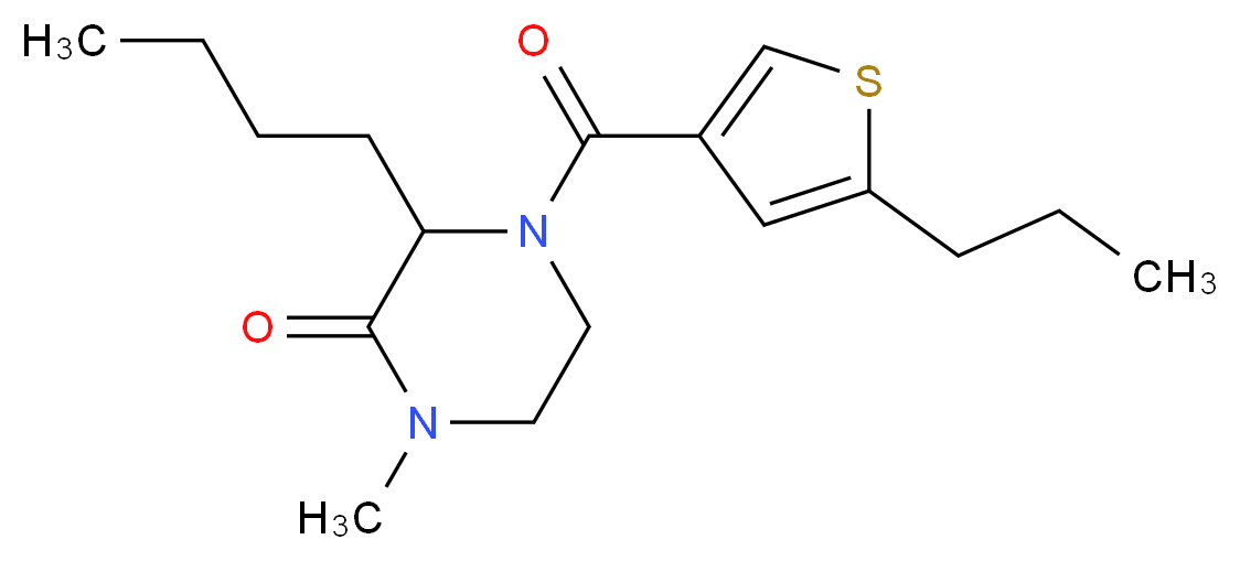 3-butyl-1-methyl-4-[(5-propyl-3-thienyl)carbonyl]-2-piperazinone_Molecular_structure_CAS_)