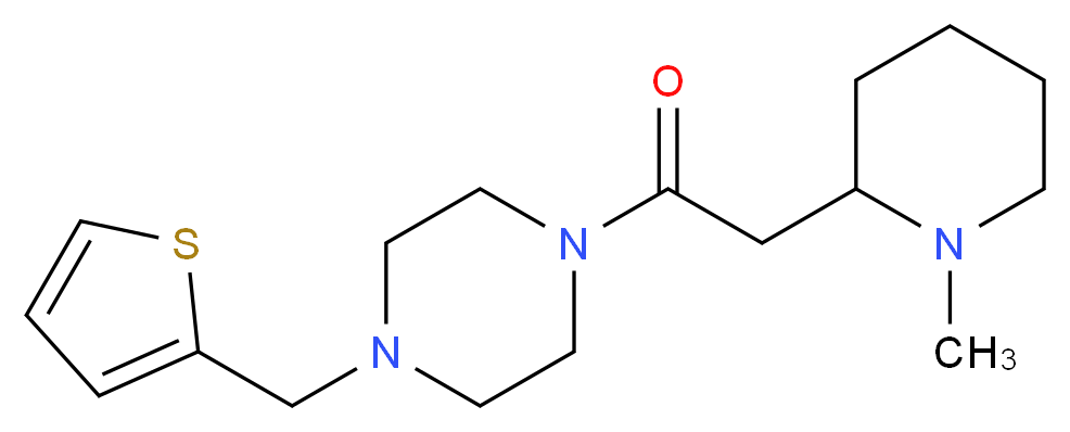1-[(1-methylpiperidin-2-yl)acetyl]-4-(2-thienylmethyl)piperazine_Molecular_structure_CAS_)