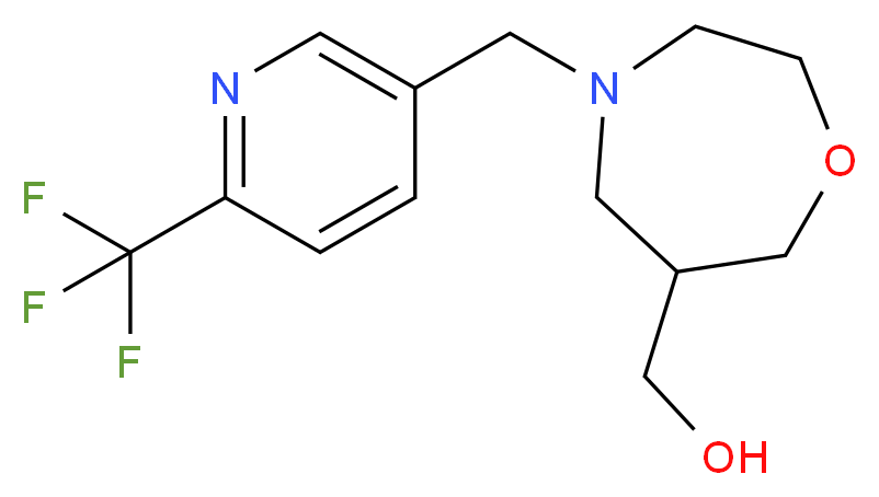(4-{[6-(trifluoromethyl)pyridin-3-yl]methyl}-1,4-oxazepan-6-yl)methanol_Molecular_structure_CAS_)