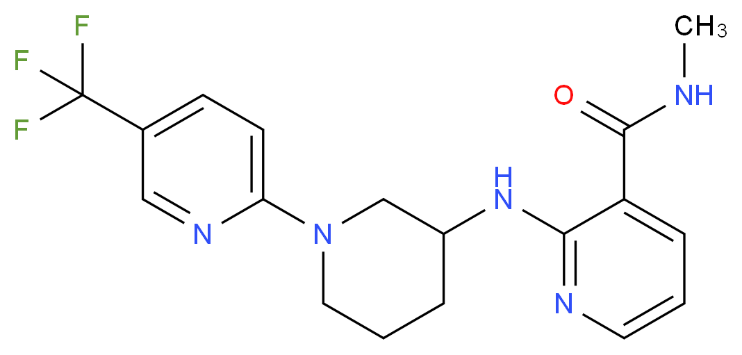 N-methyl-2-({1-[5-(trifluoromethyl)-2-pyridinyl]-3-piperidinyl}amino)nicotinamide_Molecular_structure_CAS_)