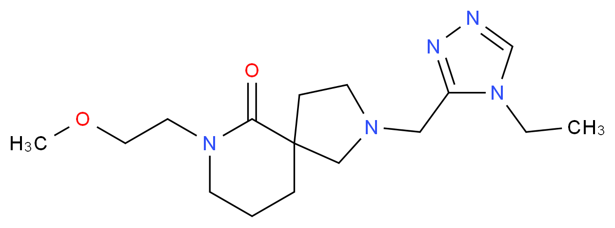 2-[(4-ethyl-4H-1,2,4-triazol-3-yl)methyl]-7-(2-methoxyethyl)-2,7-diazaspiro[4.5]decan-6-one_Molecular_structure_CAS_)