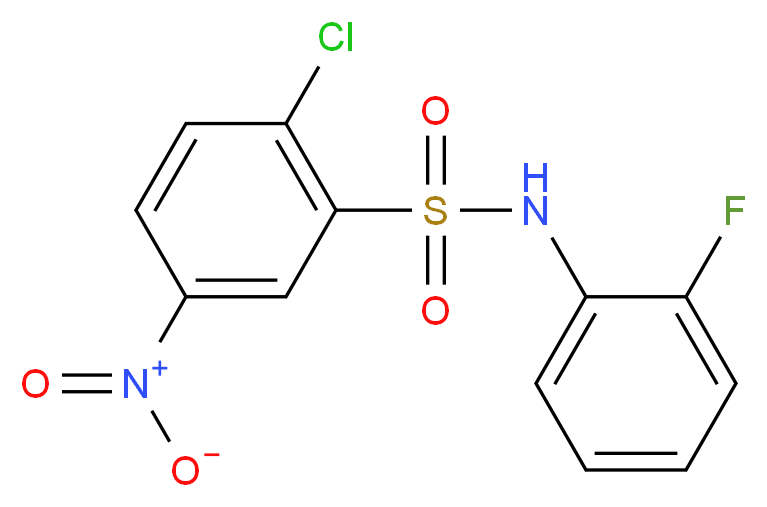 2-Chloro-N-(2-fluoro-phenyl)-5-nitro-benzenesulfonamide_Molecular_structure_CAS_)