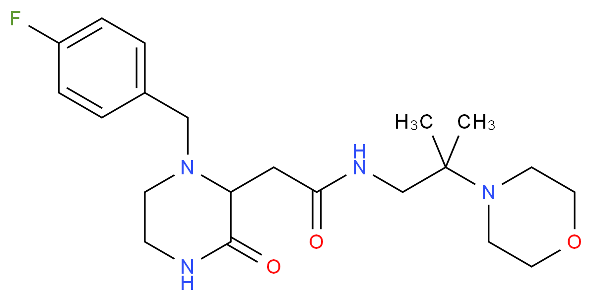 2-[1-(4-fluorobenzyl)-3-oxo-2-piperazinyl]-N-[2-methyl-2-(4-morpholinyl)propyl]acetamide_Molecular_structure_CAS_)