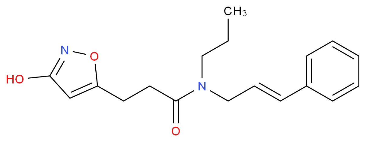 3-(3-hydroxyisoxazol-5-yl)-N-[(2E)-3-phenylprop-2-en-1-yl]-N-propylpropanamide_Molecular_structure_CAS_)