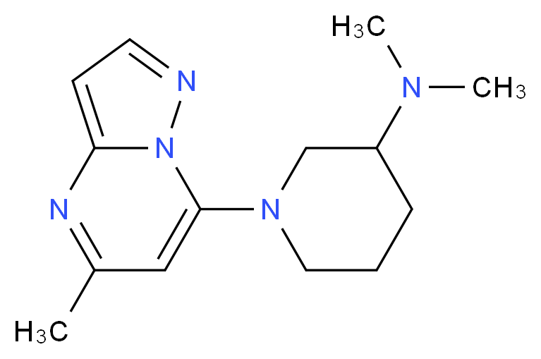 N,N-dimethyl-1-(5-methylpyrazolo[1,5-a]pyrimidin-7-yl)-3-piperidinamine_Molecular_structure_CAS_)
