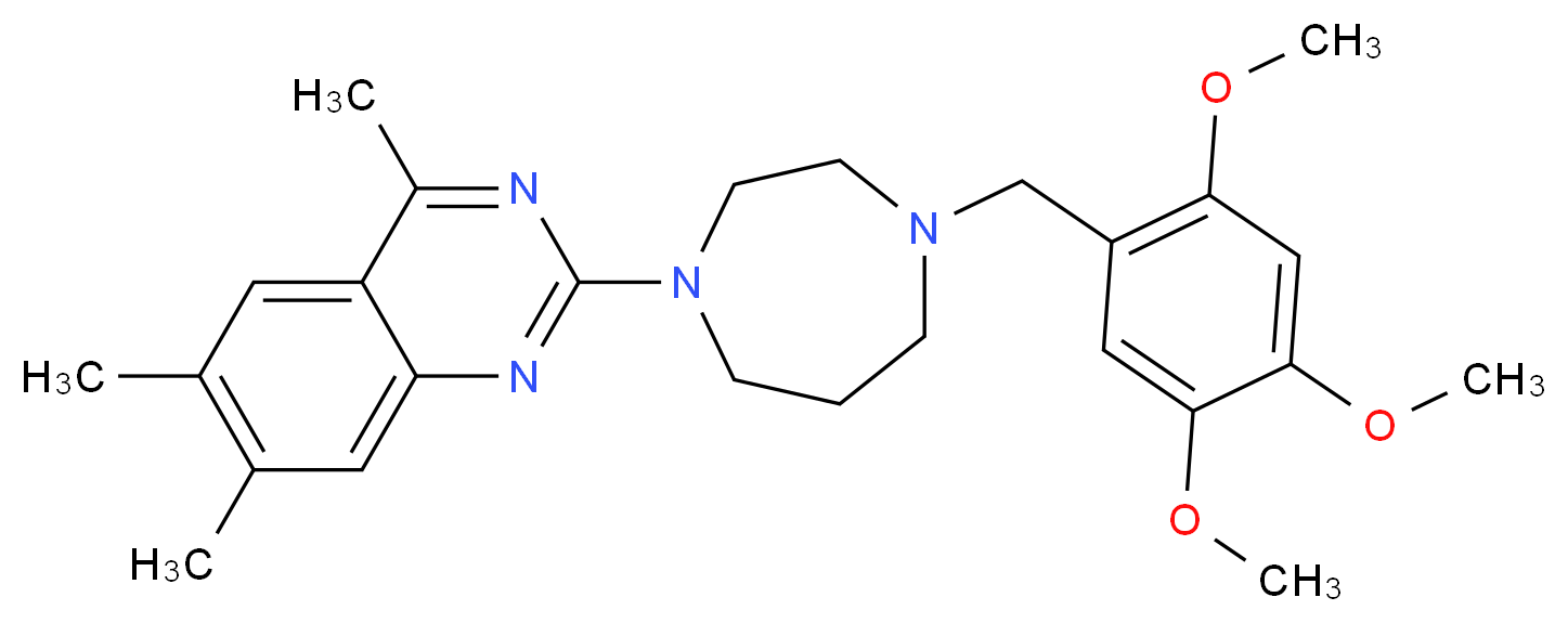4,6,7-trimethyl-2-[4-(2,4,5-trimethoxybenzyl)-1,4-diazepan-1-yl]quinazoline_Molecular_structure_CAS_)