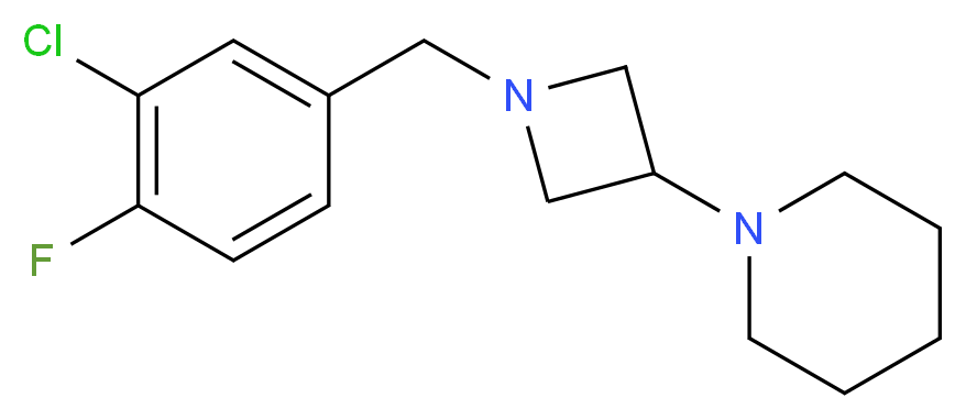 1-[1-(3-chloro-4-fluorobenzyl)azetidin-3-yl]piperidine_Molecular_structure_CAS_)