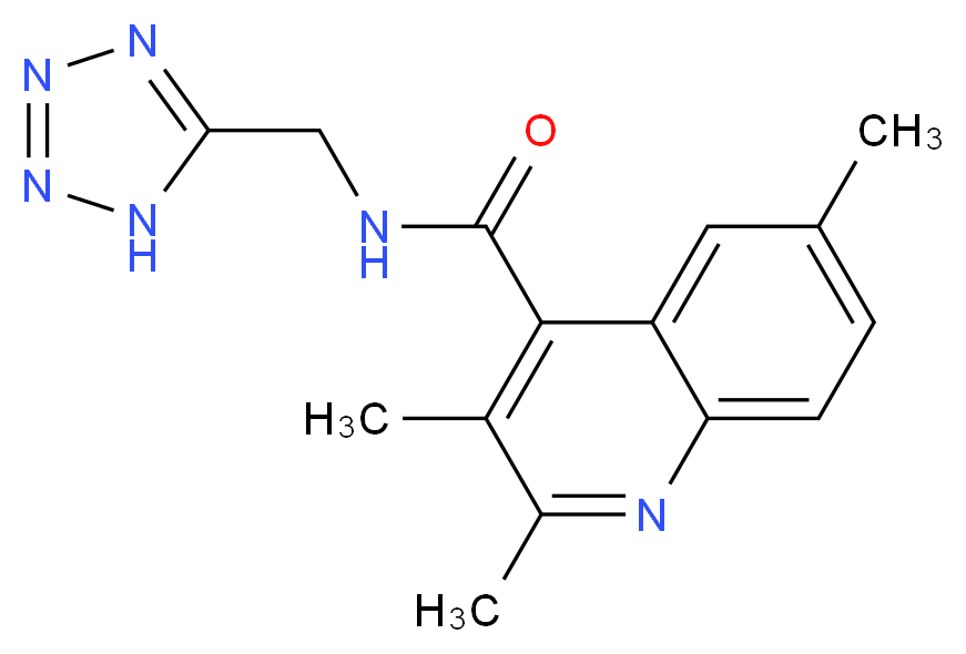 2,3,6-trimethyl-N-(1H-tetrazol-5-ylmethyl)-4-quinolinecarboxamide_Molecular_structure_CAS_)