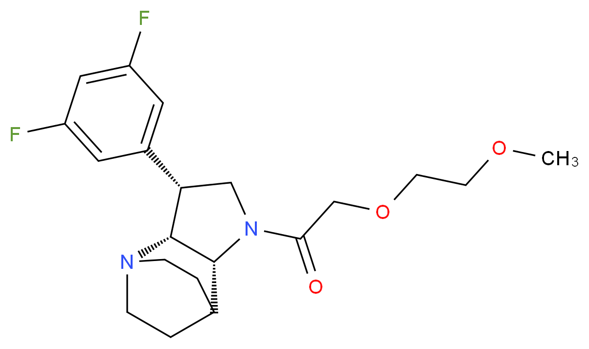 (3R*,3aR*,7aR*)-3-(3,5-difluorophenyl)-1-[(2-methoxyethoxy)acetyl]octahydro-4,7-ethanopyrrolo[3,2-b]pyridine_Molecular_structure_CAS_)