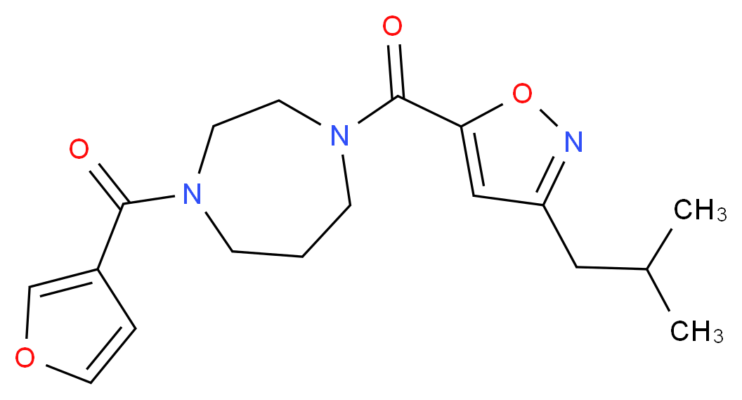 1-(3-furoyl)-4-[(3-isobutyl-5-isoxazolyl)carbonyl]-1,4-diazepane_Molecular_structure_CAS_)