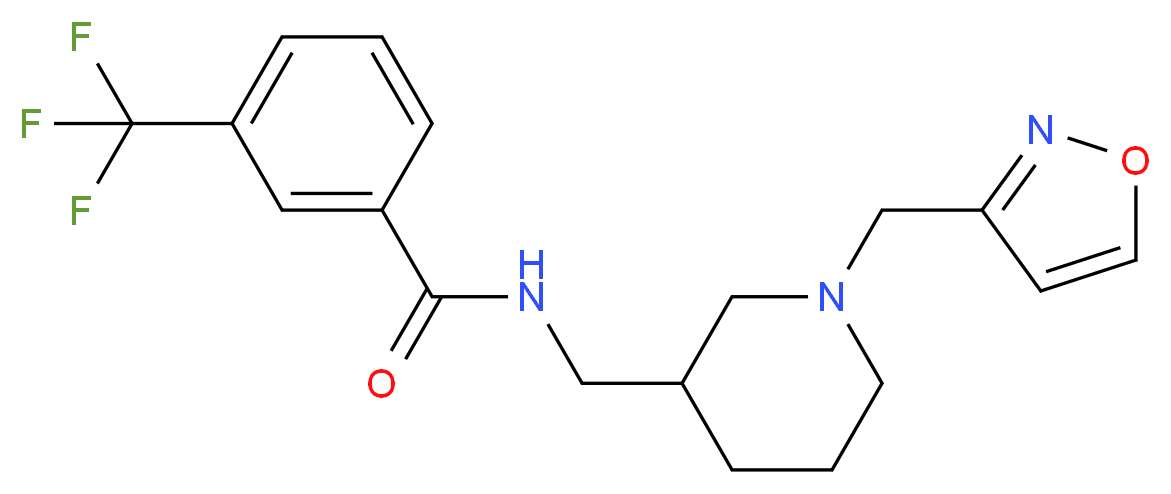 N-{[1-(3-isoxazolylmethyl)-3-piperidinyl]methyl}-3-(trifluoromethyl)benzamide_Molecular_structure_CAS_)