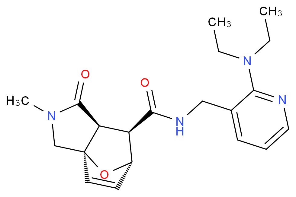 (3aR*,6S*,7R*,7aS*)-N-{[2-(diethylamino)pyridin-3-yl]methyl}-2-methyl-1-oxo-1,2,3,6,7,7a-hexahydro-3a,6-epoxyisoindole-7-carboxamide_Molecular_structure_CAS_)