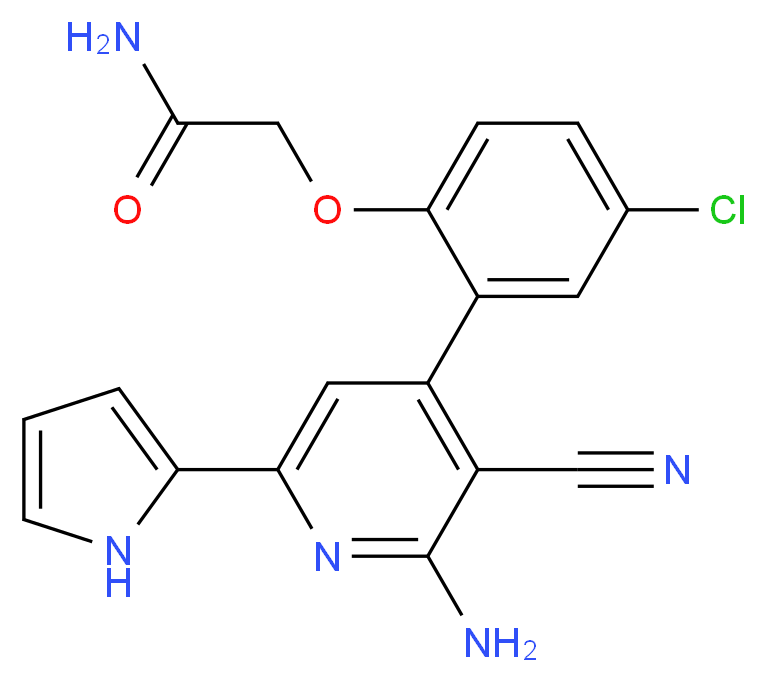 2-{2-[2-amino-3-cyano-6-(1H-pyrrol-2-yl)pyridin-4-yl]-4-chlorophenoxy}acetamide_Molecular_structure_CAS_)