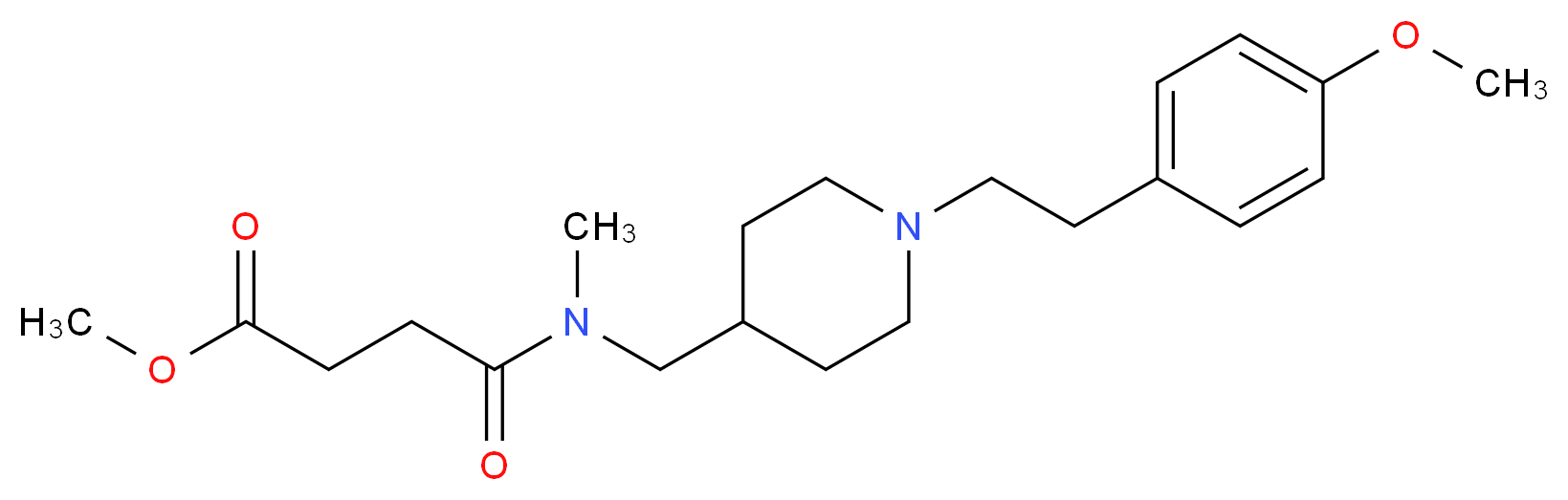 methyl 4-[({1-[2-(4-methoxyphenyl)ethyl]-4-piperidinyl}methyl)(methyl)amino]-4-oxobutanoate_Molecular_structure_CAS_)