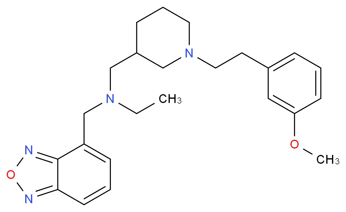 (2,1,3-benzoxadiazol-4-ylmethyl)ethyl({1-[2-(3-methoxyphenyl)ethyl]-3-piperidinyl}methyl)amine_Molecular_structure_CAS_)