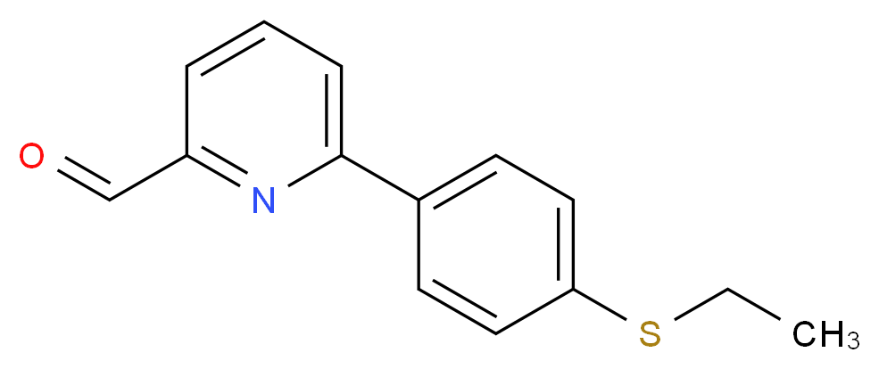 6-[4-(ETHYLTHIO)PHENYL]PYRIDINE-2-CARBALDEHYDE_Molecular_structure_CAS_)