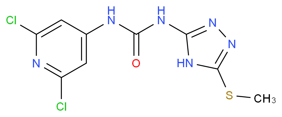 N-(2,6-dichloro-4-pyridyl)-N'-[5-(methylthio)-4H-1,2,4-triazol-3-yl]urea_Molecular_structure_CAS_)
