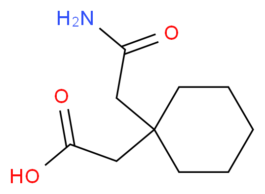 2-(1-(2-amino-2-oxoethyl)cyclohexyl)acetic acid_Molecular_structure_CAS_)