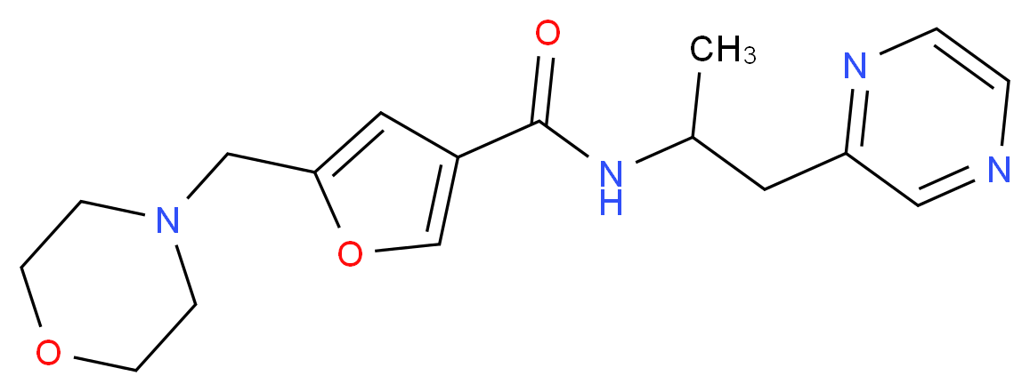 N-[1-methyl-2-(2-pyrazinyl)ethyl]-5-(4-morpholinylmethyl)-3-furamide_Molecular_structure_CAS_)