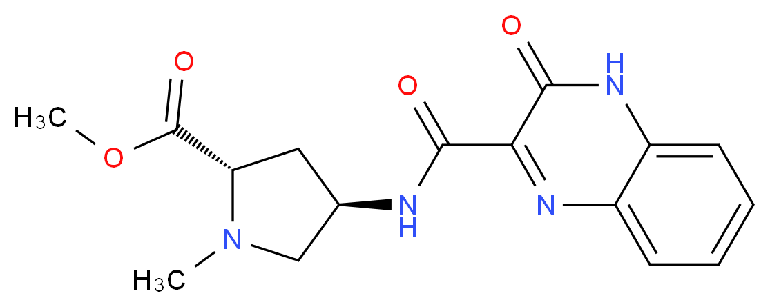 methyl (2S,4R)-1-methyl-4-{[(3-oxo-3,4-dihydroquinoxalin-2-yl)carbonyl]amino}pyrrolidine-2-carboxylate_Molecular_structure_CAS_)