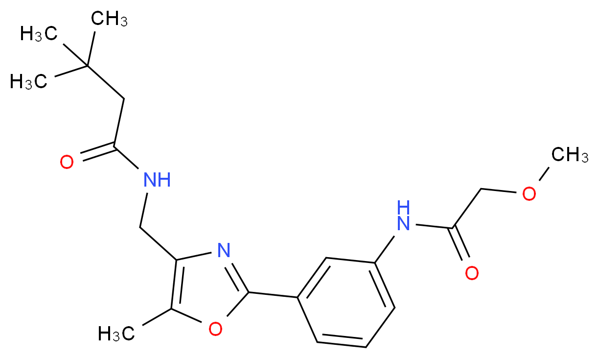 N-[(2-{3-[(methoxyacetyl)amino]phenyl}-5-methyl-1,3-oxazol-4-yl)methyl]-3,3-dimethylbutanamide_Molecular_structure_CAS_)