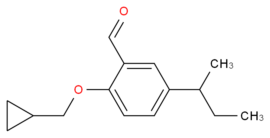 5-(sec-Butyl)-2-(cyclopropylmethoxy)benzaldehyde_Molecular_structure_CAS_)
