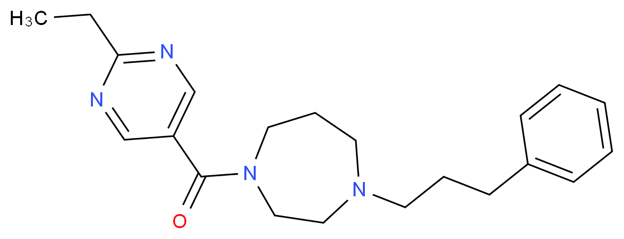 1-[(2-ethyl-5-pyrimidinyl)carbonyl]-4-(3-phenylpropyl)-1,4-diazepane_Molecular_structure_CAS_)