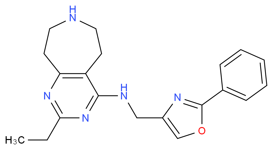 2-ethyl-N-[(2-phenyl-1,3-oxazol-4-yl)methyl]-6,7,8,9-tetrahydro-5H-pyrimido[4,5-d]azepin-4-amine_Molecular_structure_CAS_)