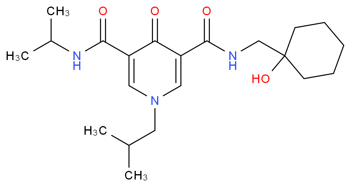N-[(1-hydroxycyclohexyl)methyl]-1-isobutyl-N'-isopropyl-4-oxo-1,4-dihydro-3,5-pyridinedicarboxamide_Molecular_structure_CAS_)