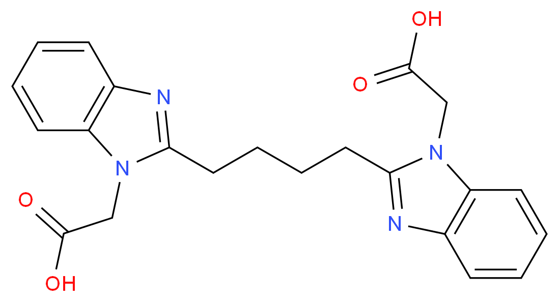2,2'-(2,2'-(Butane-1,4-diyl)bis(1H-benzo[d]-imidazole-2,1-diyl))diacetic acid_Molecular_structure_CAS_445416-61-5)