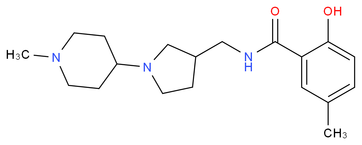 2-hydroxy-5-methyl-N-{[1-(1-methylpiperidin-4-yl)pyrrolidin-3-yl]methyl}benzamide_Molecular_structure_CAS_)