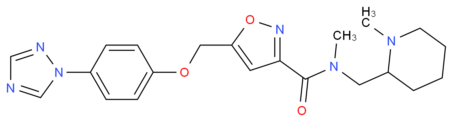 N-methyl-N-[(1-methyl-2-piperidinyl)methyl]-5-{[4-(1H-1,2,4-triazol-1-yl)phenoxy]methyl}-3-isoxazolecarboxamide_Molecular_structure_CAS_)