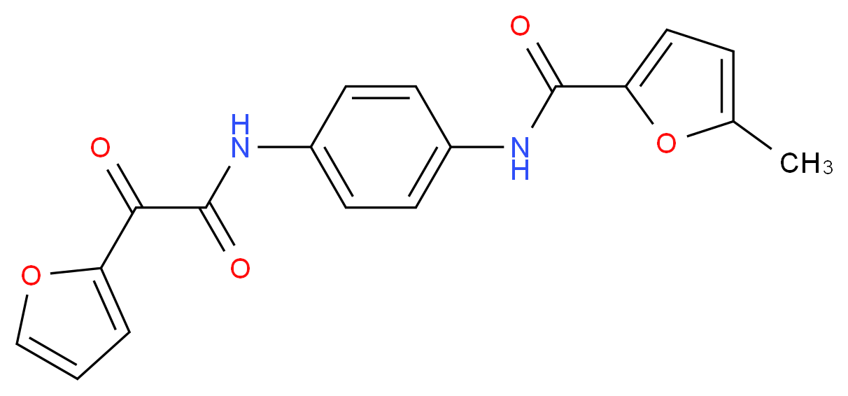 N-(4-{[2-furyl(oxo)acetyl]amino}phenyl)-5-methyl-2-furamide_Molecular_structure_CAS_)