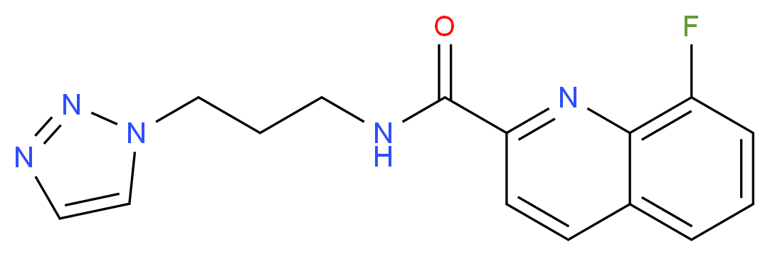 8-fluoro-N-[3-(1H-1,2,3-triazol-1-yl)propyl]-2-quinolinecarboxamide_Molecular_structure_CAS_)