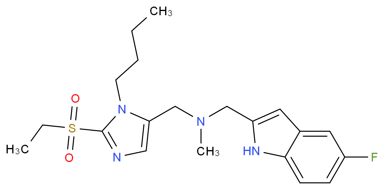 1-[1-butyl-2-(ethylsulfonyl)-1H-imidazol-5-yl]-N-[(5-fluoro-1H-indol-2-yl)methyl]-N-methylmethanamine_Molecular_structure_CAS_)