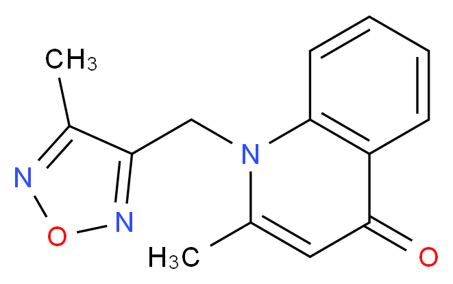 2-methyl-1-[(4-methyl-1,2,5-oxadiazol-3-yl)methyl]quinolin-4(1H)-one_Molecular_structure_CAS_)