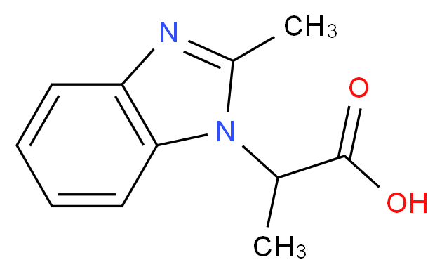 2-(2-Methyl-1H-benzo[d]imidazol-1-yl)-propanoic acid_Molecular_structure_CAS_)
