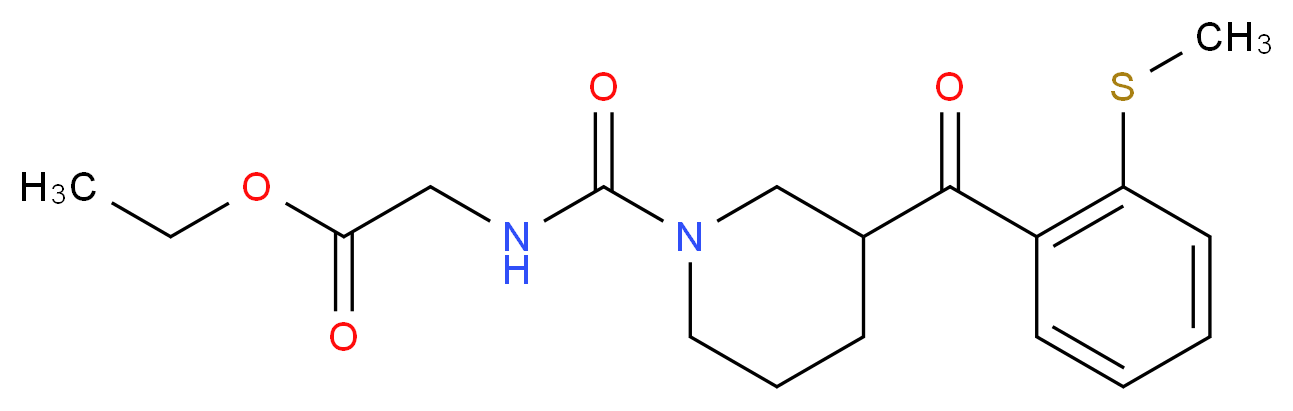 ethyl N-({3-[2-(methylthio)benzoyl]-1-piperidinyl}carbonyl)glycinate_Molecular_structure_CAS_)