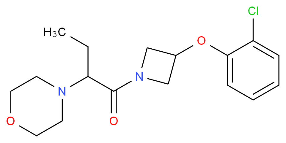 4-(1-{[3-(2-chlorophenoxy)-1-azetidinyl]carbonyl}propyl)morpholine_Molecular_structure_CAS_)