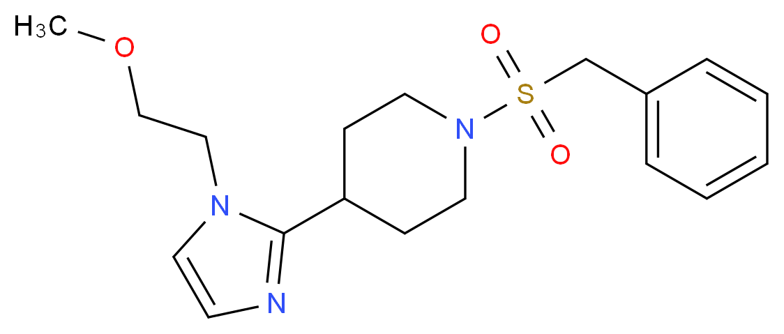 1-(benzylsulfonyl)-4-[1-(2-methoxyethyl)-1H-imidazol-2-yl]piperidine_Molecular_structure_CAS_)