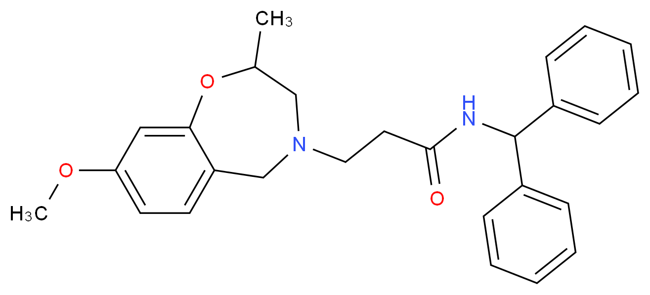 N-(diphenylmethyl)-3-(8-methoxy-2-methyl-2,3-dihydro-1,4-benzoxazepin-4(5H)-yl)propanamide_Molecular_structure_CAS_)